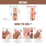 New Cream Bronzer Contour Blusher Beauty Wand Highlighter Blush With Cushion Liquid Face Bronzer Wand Stick Applicator Makeup
