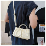 Women's Cloud Bag | New Fashionable Soft Solid-Color PU Leather Single-Shoulder & Crossbody Bag (Simple & Stylish)