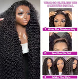 HD Transparent Lace Front Human Hair Wigs Jerry Curly Wig Lace Closure Wigs Human Hair Wig 13x4 13x6 Frontal Wigs