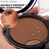 Woman makeup 6-Color Matte Bronze Powder Velvety Smooth Natural Setting Powder Makeup