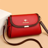 Solid Color High-Quality Leather Small Shoulder Bags | New Messenger Bags with Strap & Designer Crossbody Bag (Sac à Main)