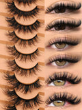 Cat Eyelashes Fluffy 3D Mink Eyelashes Natural Look False Lashes for Daily Party Wedding Lightweigh Reusable Makeup