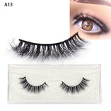 LEHUAMAO 5D Mink Hair False Eyelashes Wispy Cross Natural Mink Lashes Fluffy Eyelash Extension Tools Makeup Handmade Eye lashes