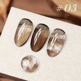 MIANEL 10ML Brown Amber Series Jelly Gel Nail Polish 2026 New Popular Ice Clear Caramel Nail Polish Black Nails 1-6pcs