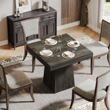 Tribesigns Square Dining Table for 4, 31.5-Inch Kitchen Table Small Dinner Table with Sturdy Pedestal Base, Farmhouse Dining Roo