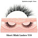 FOXESJI Real Mink Fluffy Short Eye Lashes Extension Wispy Soft Natural Short False Eyelashes Daily wear Full Strip Lashes Makeup
