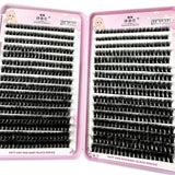 570/640pcs Individul Claster Eyeash Thick & Fluffy Extension 30D/100D Mix Length DIY Cluster Lashes