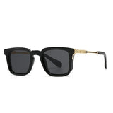 SHAUNA New Square Women Luxury Sunglasses Retro Rivets Men Gradient Shades UV400 Sun Glasses