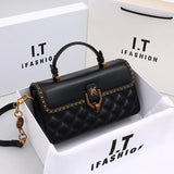 Ladies' Diamond Grid Handbag | New Autumn & Winter High-End Small Square Bag & Designer Crossbody Shoulder Bag