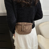 Stylish Hobo Solid Color Satchel | Luxury Designer Chest Bag & Women's PU Leather Waist Bags (Wide Strap Fashion Fanny Shoulder Pack)