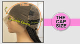 36" Full Lace Afro Cornrow Wig | Knotless Box Braids | Kanekalon Hair | For Black Women