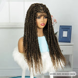 Burgundy Knotless Twist Dreadlocks Lace Front Wig | Crochet Braids | Full Lace | Black Women