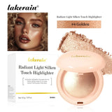 Lakerain Silken Touch Highlight Powder Smooth Texture Luminous Finish Long Lasting Makeup Waterproof Baked Highlighter Powder