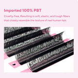 DIYDAY U-shaped YY Eyelash Extension Premium PBT Double Layer U Sahpe YY Lashes Ultra Soft Featherlight False Mink Eyelashes