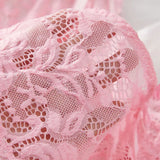 New Sexy Pink Lingerie Set Erotic Bra Nightdress Women Thong, Attractive, Breathable, Romantic Sexy Comfortable Sleepwear &Dress