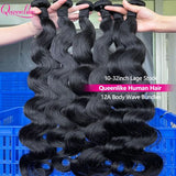 Queenlike 24 24 24 Inch Body Wave Bundles Human Hair 12A Brazilian Raw Hair Weave Bundles 1/3 PCS Human Hair Bundles Extensions