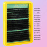 Lash Clusters Kit Natural, 10-16MM Spiky Volume Cluster Eyelash Extensions, Lash Extension Kit Fairy Individual Lashes Cluster 3
