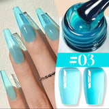 10ML 1-24PCS Milk White Jelly Gel Nail Polish Nail Art 2026 New Popular Nail Supplies UV LED Light Nails Black Red Nails