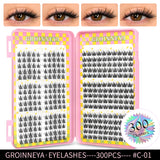 GROINNEYA Eyelashes Clusters 320 pcs Natural Eyelash extension Cluster Lashes Volume Mixed Tray Lashes Cluster Natural Lashes