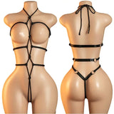 Sexy Big Loophole Open Bra BodySuits Erotic Crotchless Lingerie Women Fishnet Hollow Exposed Breast Adult Plus Size Underwear