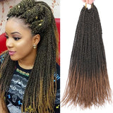 Full Star 30 Strand Pre-Twist Crochet Braids | Senegalese Twist | Ombre