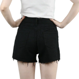 3pcs Women's High Waist Denim Shorts 2025 Summer Black Blue White Hot Pants Ripped Jeans Shorts Woman Short Trousers Streetwear