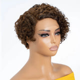Natural Black Pixie Cut Wig | Short Curly Bob 13x1 Lace Front Human Hair (Pre-Plucked)