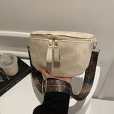 Stylish Hobo Solid Color Satchel | Luxury Designer Chest Bag & Women's PU Leather Waist Bags (Wide Strap Fashion Fanny Shoulder Pack)