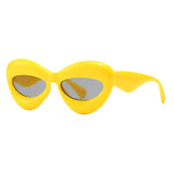Plush women Cat Eye Sunglasses