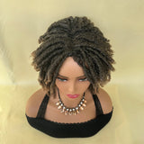 Afro Bob Faux Locs Wig | Short Dreadlock Twist Braids