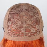 Rebecca Orange Blonde & 99J Red Straight Bob Wig with Bangs | Human Hair Machine Made