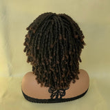Afro Bob Faux Locs Wig | Short Dreadlock Twist Braids