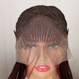99J Burgundy Goddess Twist Braids Wig | HD Lace Frontal | Knotless | Baby Hair