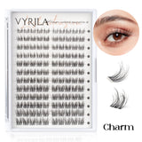 Individual Lashes Cluster C Curl Mix Lash Clusters 3D Wispy DIY Eyelash Extension 0.1mm Super Thin Band Resuable Natural Lashes