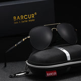 BARCUR Sunglasses Retro Chic Men Fashion Oversized Pilot Style Sunglasses with Mirrored TAC Lenses Durable Stainless Steel Frame for Hiking Outdoor Sports and Sun Protection for Summer