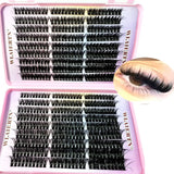 Faux Mink Eyelashes 540Cluster C Curled 9-16mm Mixed Natural Eyelash Extension 3D Russian Strip Personal Eyelash Makeup Tool