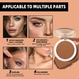 QIBEST Cream Contour Palette Dark Bronzing Powder Charlotte Makeup For Face Highlighter Bronzer Long-Lasting Concealer Cosmetics