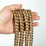 36" 27/613 Blonde Cornrow Braided Wig | Lace Frontal Box Braids | Synthetic Wig with Baby Hair for Black Women
