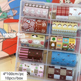 10Rolls Plaid Thousand-Bird Bow  Stars Nail Foils Transfer Paper  Nail Art Stickers  Manicure Set Decal  Nails Decoration