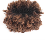 #30-#1-#30 Ombre Brown Afro Kinky Curly Bulk Human Hair | 50g Brazilian Crochet Braiding Hair Extensions (No Weft)