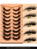Cat Eyelashes Fluffy 3D Mink Eyelashes Natural Look False Lashes for Daily Party Wedding Lightweigh Reusable Makeup