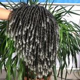 10" Braided Bob Wig | Afro Dreadlock Wig | Curly Ends | Synthetic Crochet Wig | Cosplay