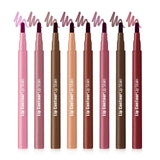 2-in-1 Lip Contour Lip Stain Pen Smudge-proof Non-stick Cup Moisturizing Lip Makeup Cosmetic Dual-Sided Tip Lip Stain & Liner