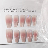 10 PCS Phototherapy Handmade Blush Butterfly Eye Blush Butterfly Fake Nails