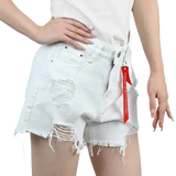 3pcs Women's High Waist Denim Shorts 2025 Summer Black Blue White Hot Pants Ripped Jeans Shorts Woman Short Trousers Streetwear