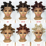 Knotless Braids Wig with Twist Buns | Full Lace African Braiding Hair