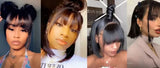 180% Density Minimalist Straight Bob Wig | Middle Part Lace with Bangs