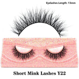 FOXESJI Real Mink Fluffy Short Eye Lashes Extension Wispy Soft Natural Short False Eyelashes Daily wear Full Strip Lashes Makeup
