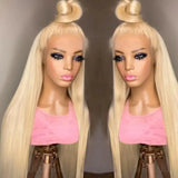 Silky 613 Blonde Bone Straight Human Hair Wig Dual 13x4&13x6 Invisible HD Lace Super Long Lengths