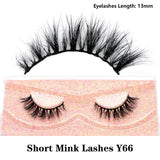 FOXESJI Real Mink Fluffy Short Eye Lashes Extension Wispy Soft Natural Short False Eyelashes Daily wear Full Strip Lashes Makeup
